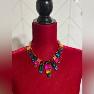 Multi-Colored Rhinestone Necklace